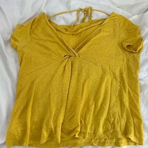 YELLOW ANTHROPOLOGIE SHORT SLEEVE